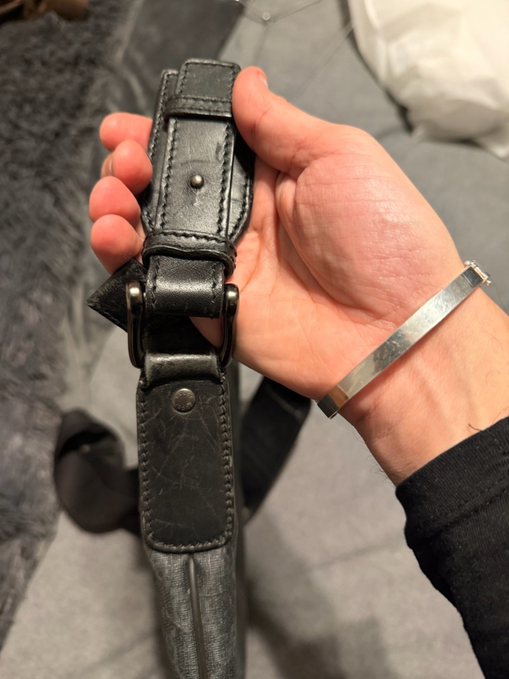 Gucci Black Monogram Messenger Shoulder Bag - Picture 7 of 15